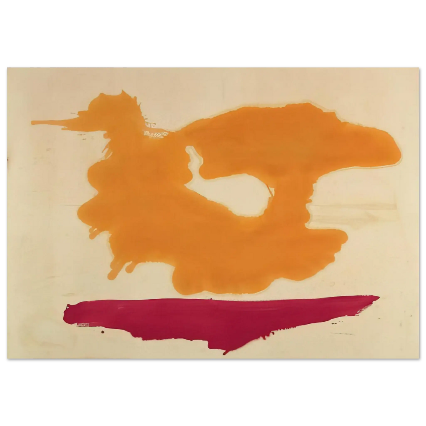 Helen Frankenthaler - Only Orange - 1963 Wall art - 30x45 cm / 12x18 Inches - Fine Art Poster - -