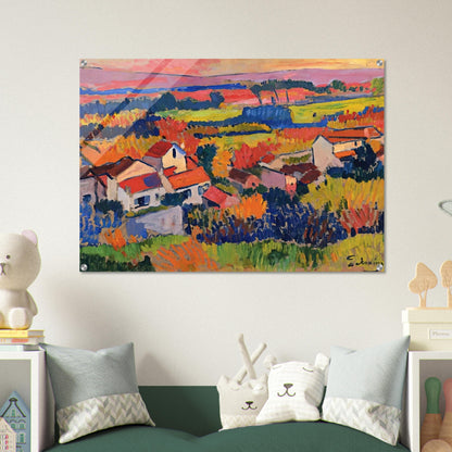 LANDSCAPE NEAR CHATOU 1904 1 - Andre Derain Acrylic Print - 70x100 cm / 28x40″ inches