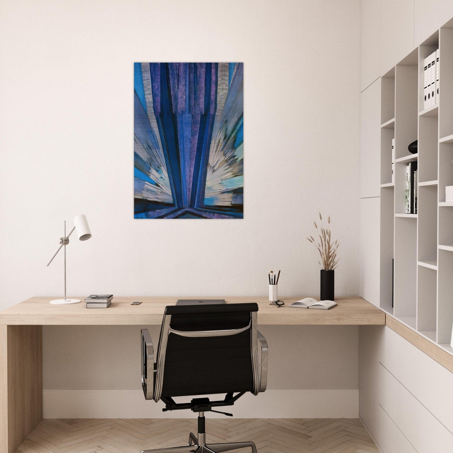 Blue - Frantisek Kupka Brushed Aluminum Print - 70x100 cm / 28x40 inches | Frantisek Kupka Aluminum Print | Frantisek Kupka Prints