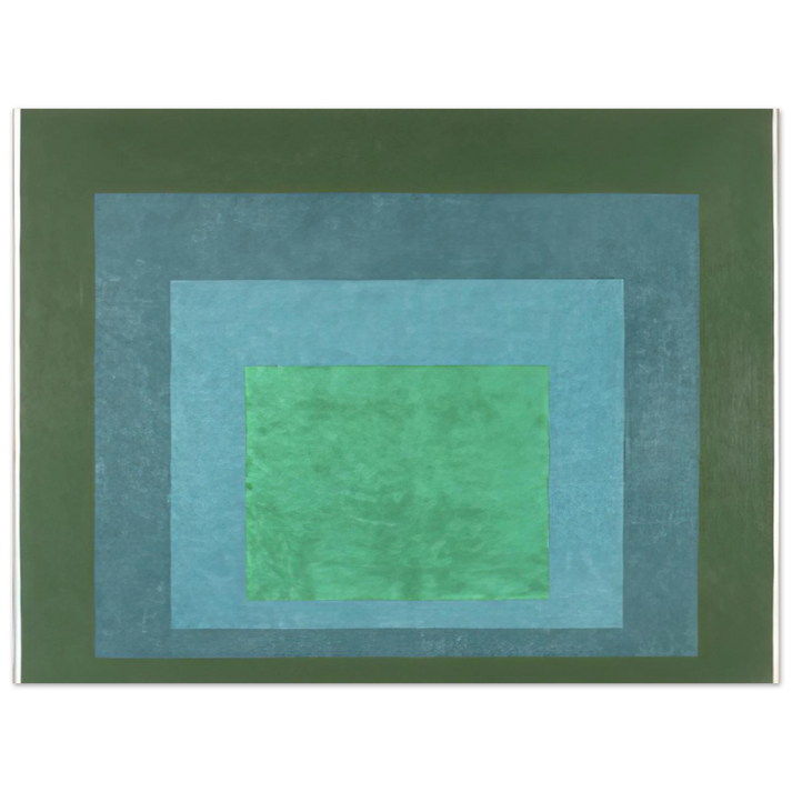 Josef Albers - STUDY FOR HOMAGE TO THE SQUARE TERRASSED FOLIAGE 1960  75x100 cm / 30x40inches Fine Art Poster