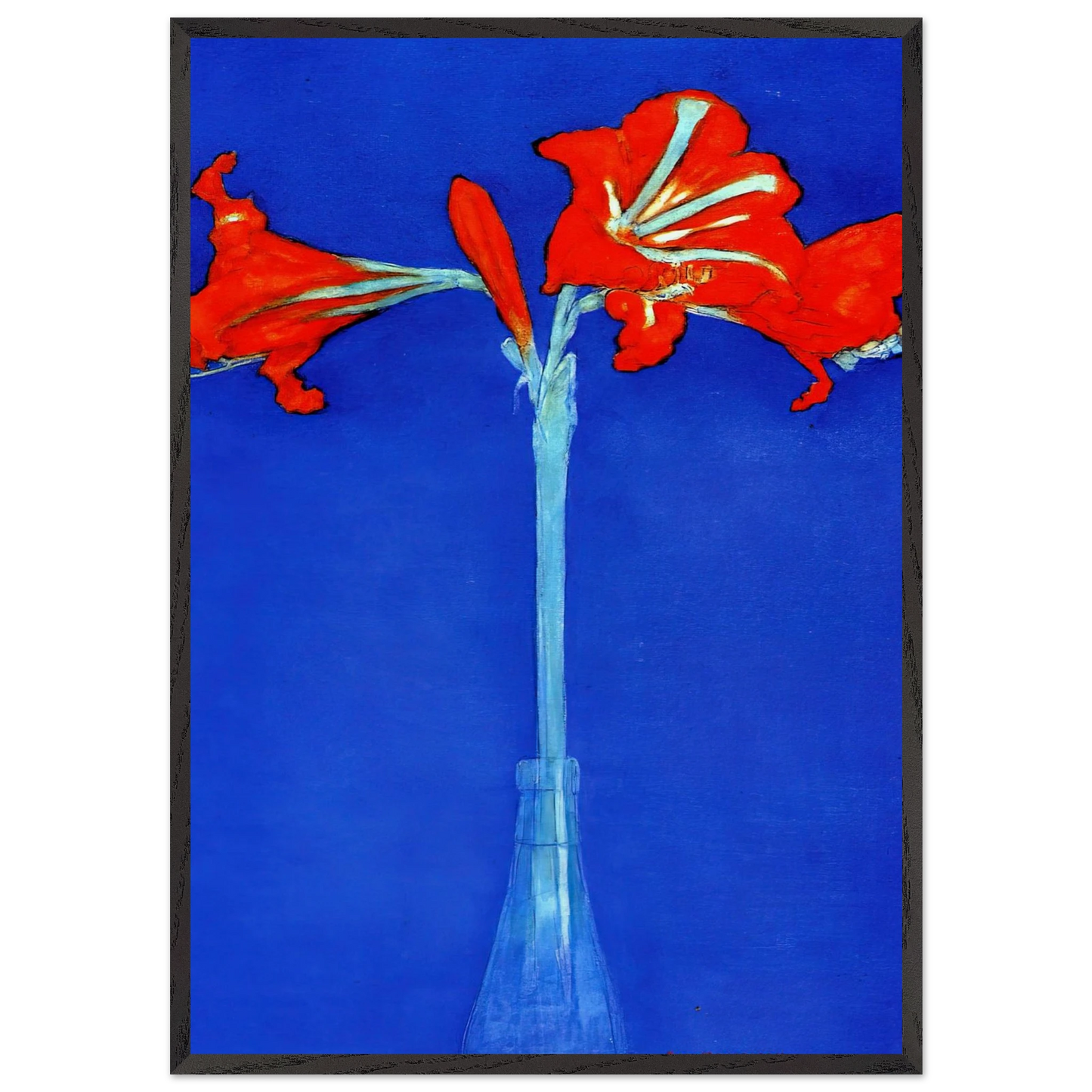 Amaryllis - Piet Mondrian 70x100 cm / 28x40 inches Framed Art Print – Black Wooden Frame