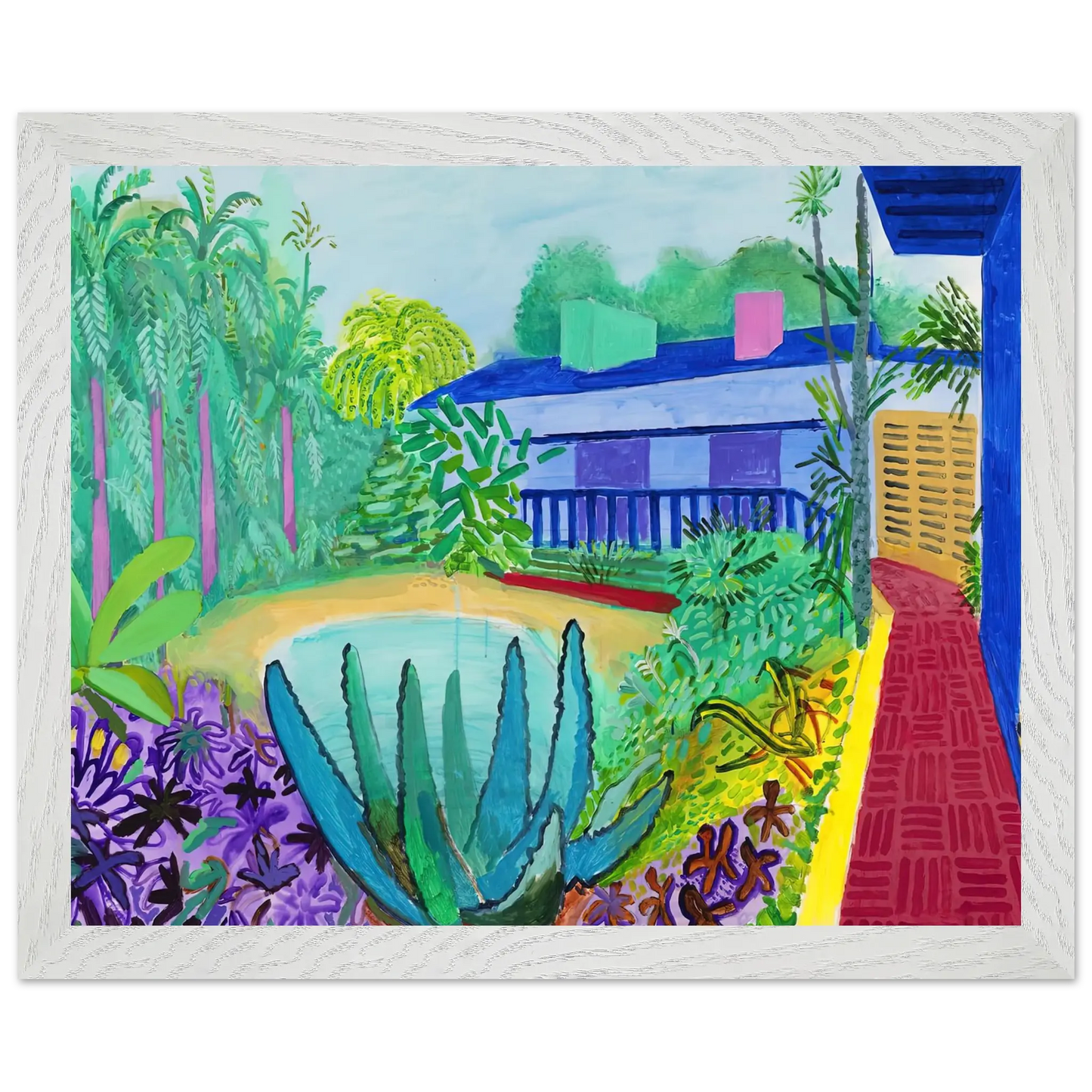 David Hockney - David Hockney Wall art - 50x70 cm / 20x28 Inches - Premium Wooden Framed Poster With Fine Art Paper - Wood frame