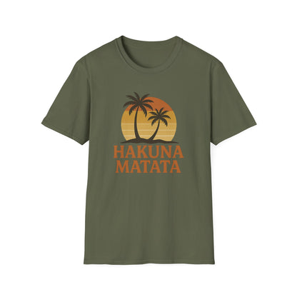 Hakuna Matata Retro-T-Shirt mit Grafik, „Keine Sorgen“-Shirt mit positiver Ausstrahlung, Vintage-T-Shirt im 90er-Jahre-Stil, Shirt mit Wohlfühl-Zitat, Unisex-Geschenk