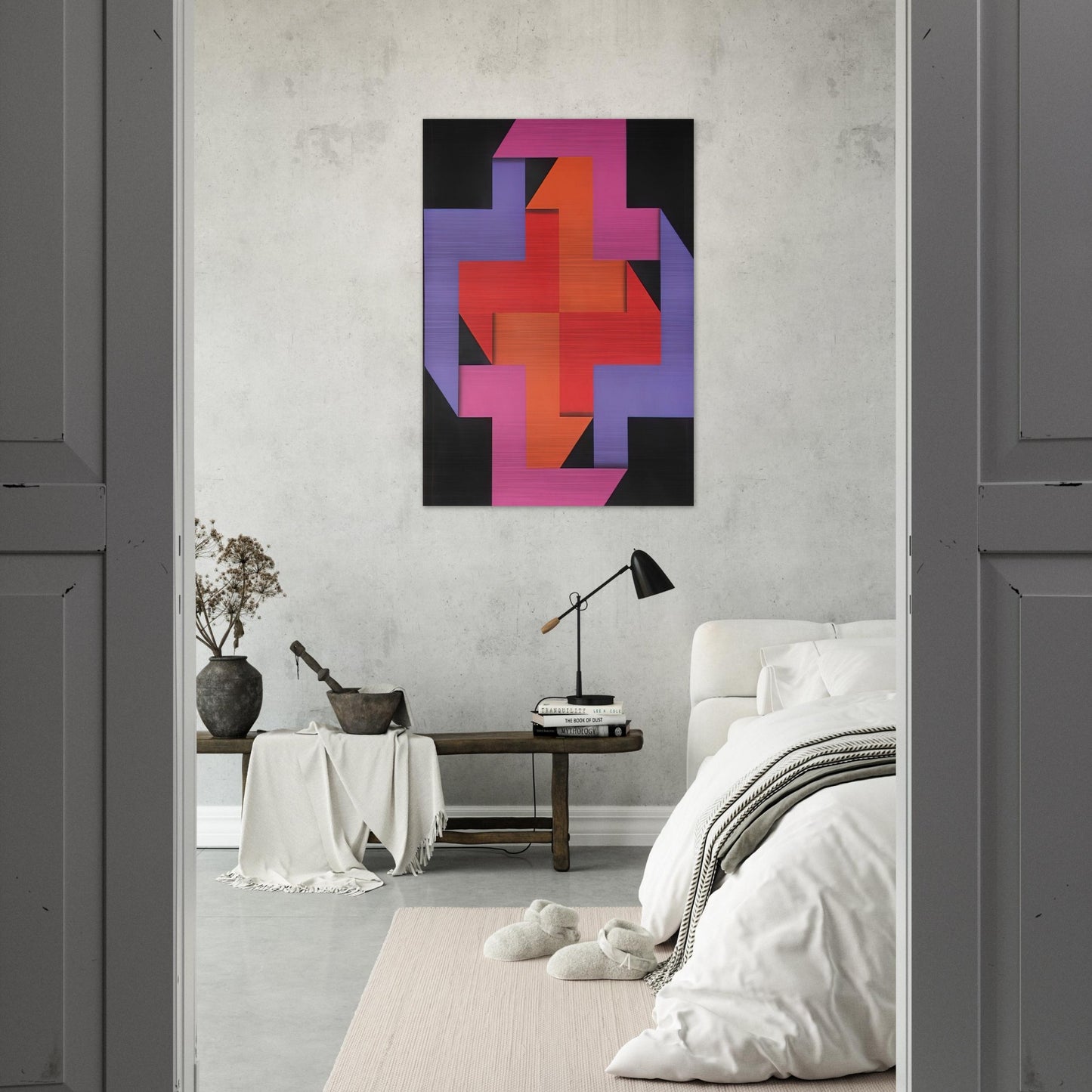 Tibacuy - 1969 - Omar Rayo Brushed Aluminum Print - 70x100 cm / 28x40 inches | Omar Rayo Aluminum Print | Omar Rayo Prints