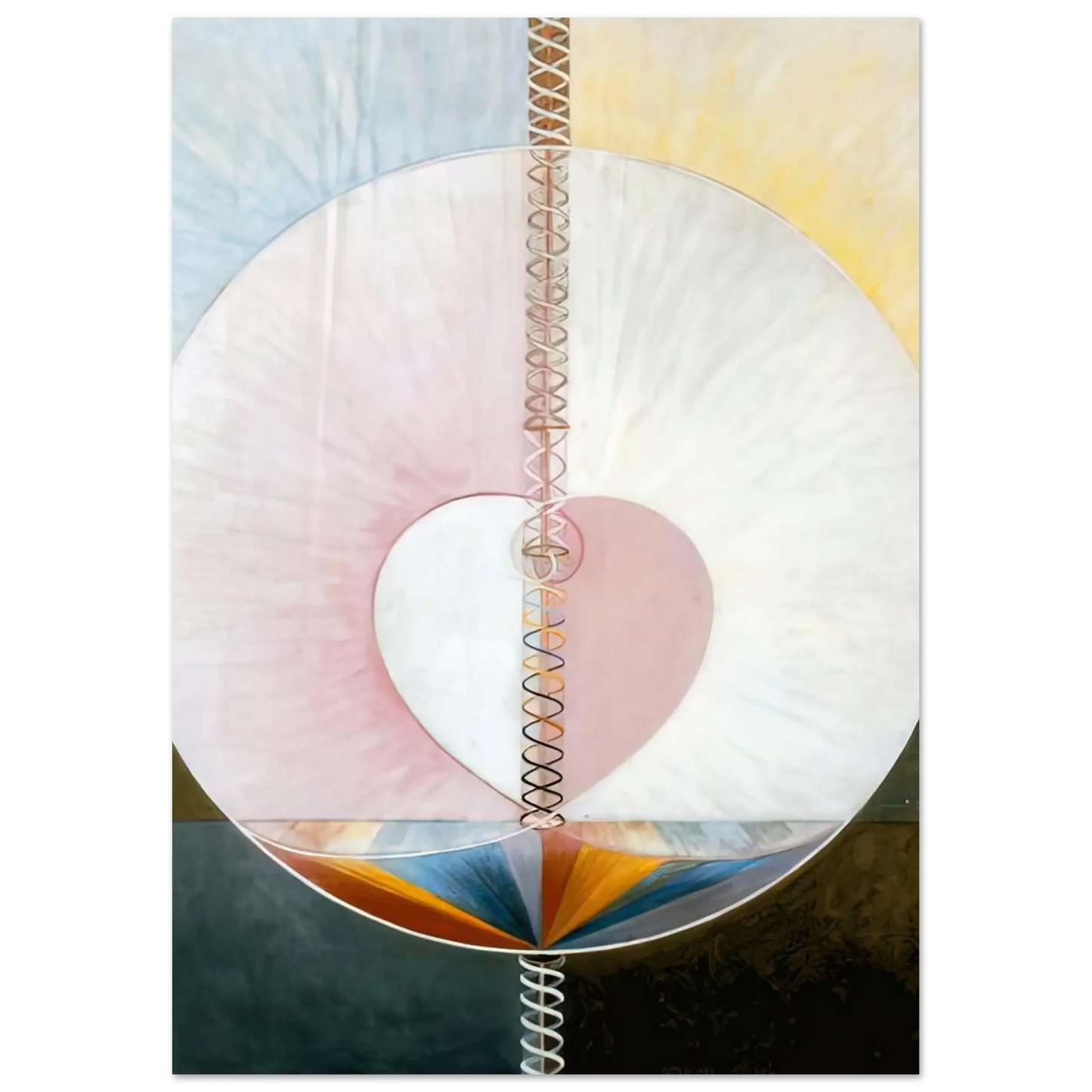 Hilma af Klint - WHAT A HUMAN BEING IS 1910 Wall art - 45x60 cm / 18x24 Inches - Fine Art Poster - -