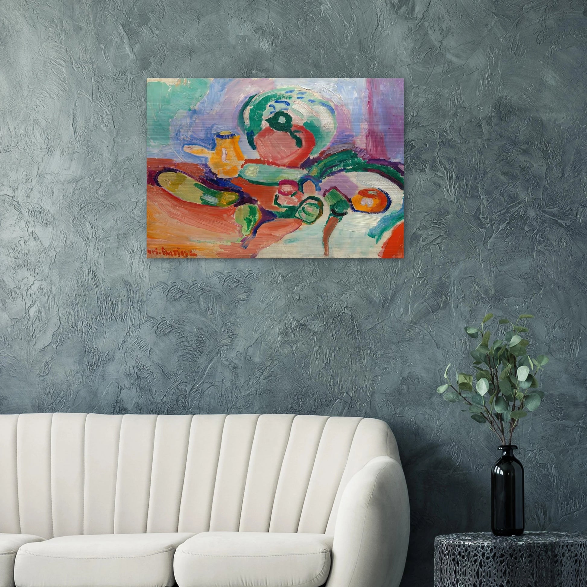 STILL LIFE WITH VEGETABLES 1905 - Henri Matisse Brushed Aluminum Print - 70x100 cm / 28x40 inches | Henri Matisse Aluminum Print | Henri Matisse Prints
