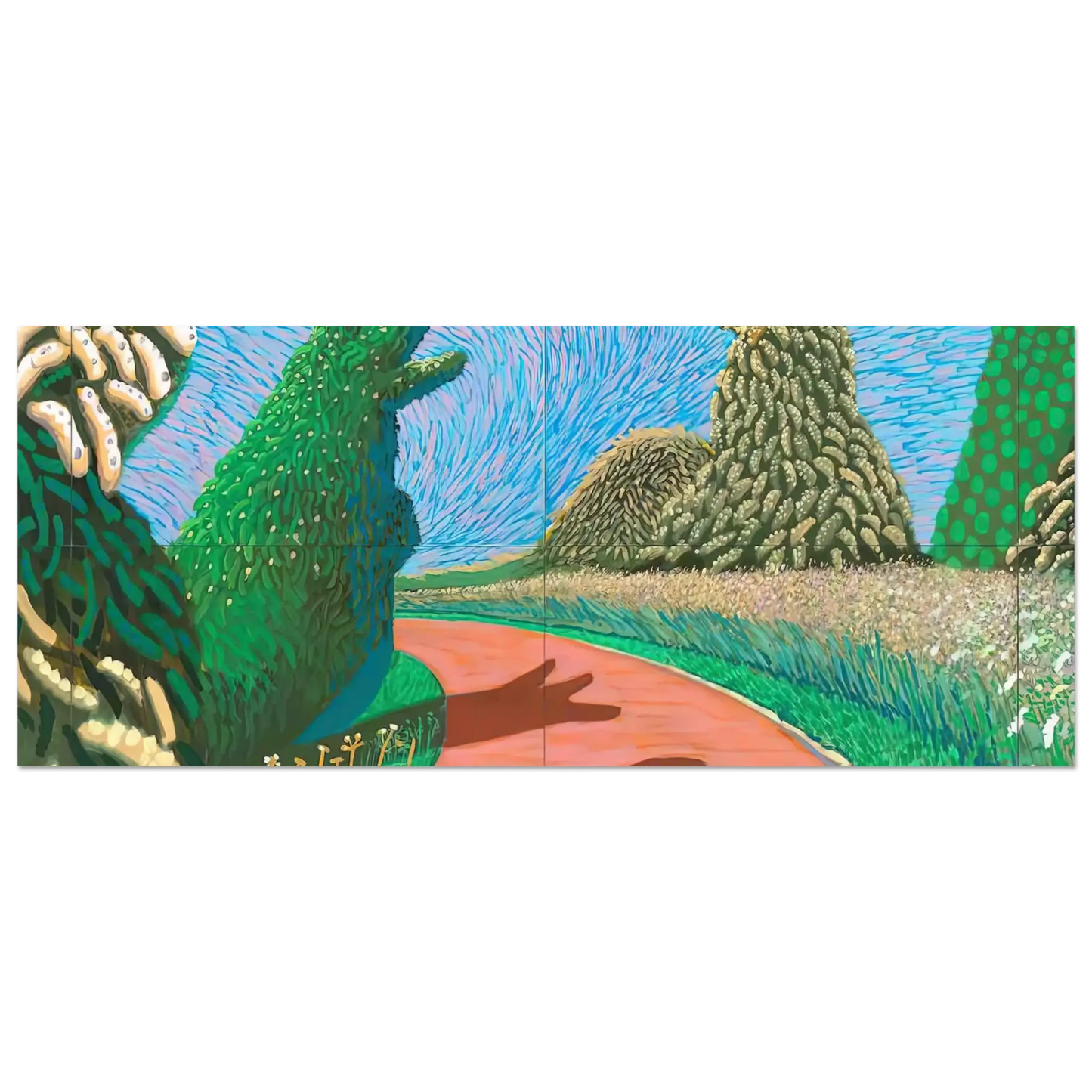 David Hockney - David Hockney Wall art - 60x90 cm / 24x36 Inches - Premium Wooden Framed Poster With Fine Art Paper - White frame