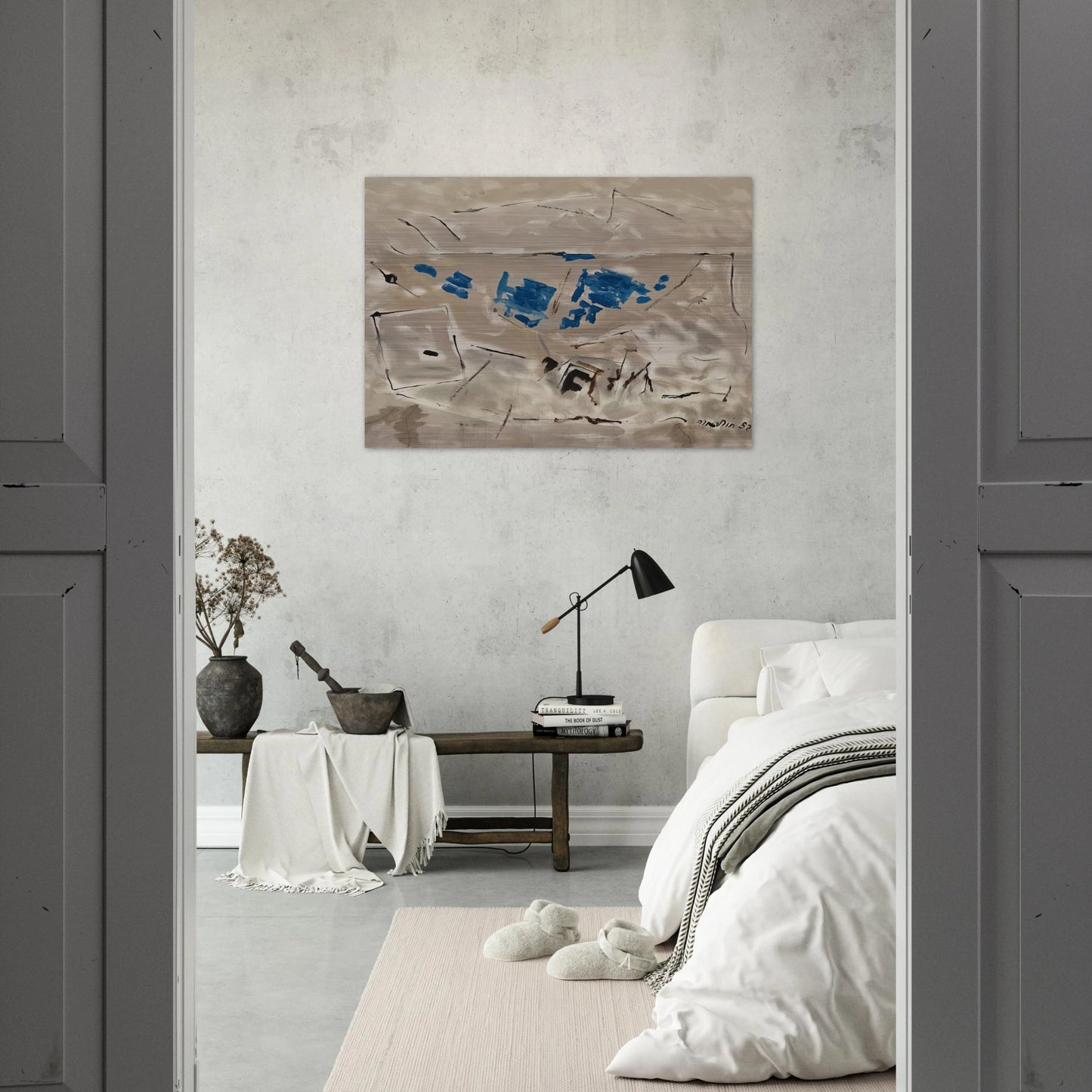Autumn Coloring No. 4 - 1952 - John Marin Brushed Aluminum Print - 70x100 cm / 28x40 inches | John Marin Aluminum Print | John Marin Prints