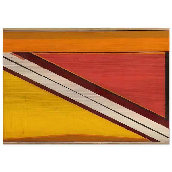 Diagonal 4 - 1963 - Larry Zox Brushed Aluminum Print - 70x100 cm / 28x40 inches | Larry Zox Aluminum Print | Larry Zox Prints