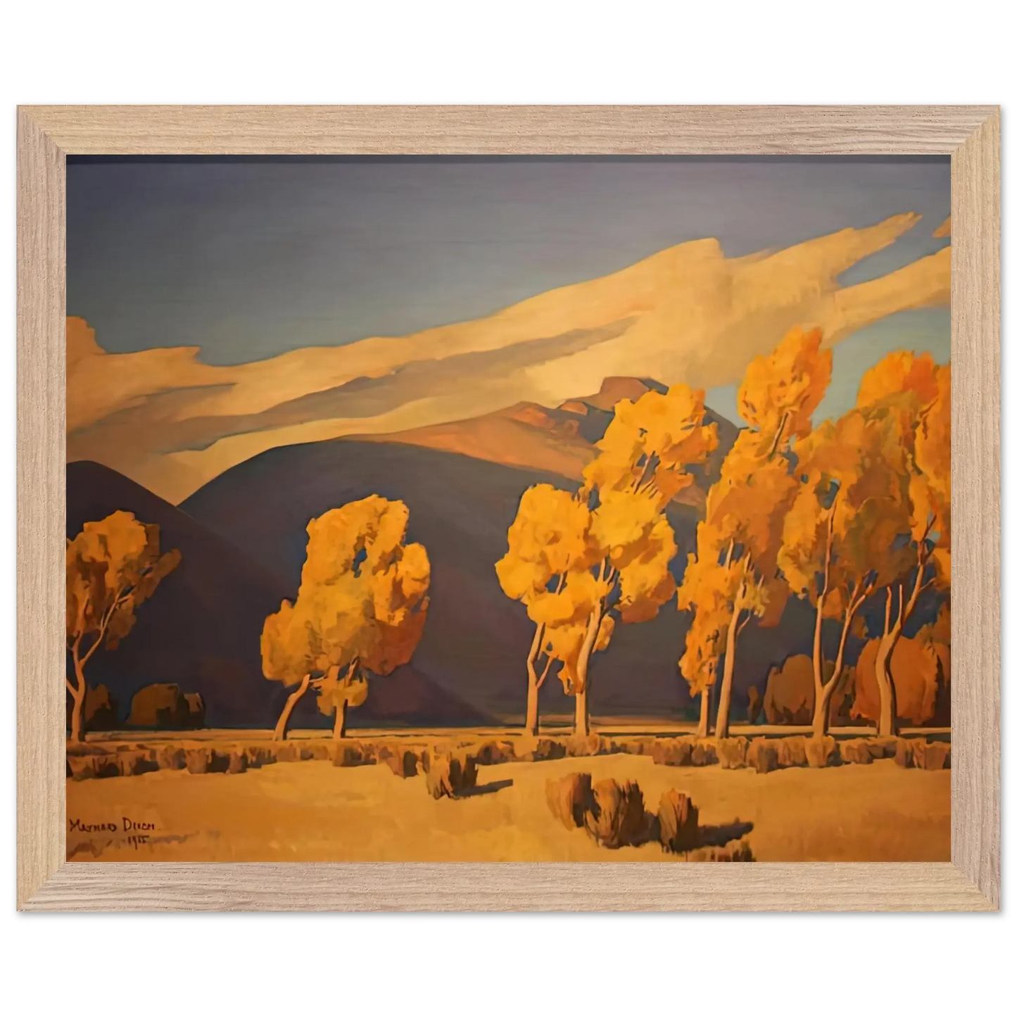 Maynard Dixon - NOVEMBER IN NEVADA 1935 Wall art - A1 (59.4 x 84.1  cm) - Fine Art Poster - -