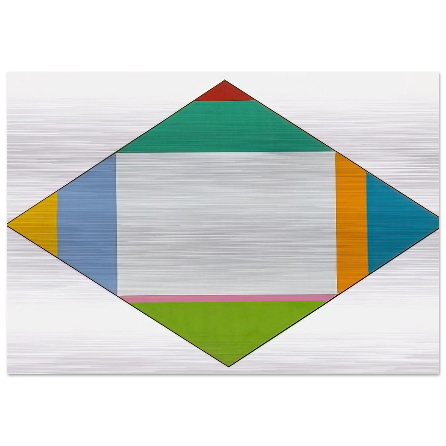 Expansion in Four Directions - 1962 - Max Bill Brushed Aluminum Print - 70x100 cm / 28x40 inches | Max Bill Aluminum Print | Max Bill Prints