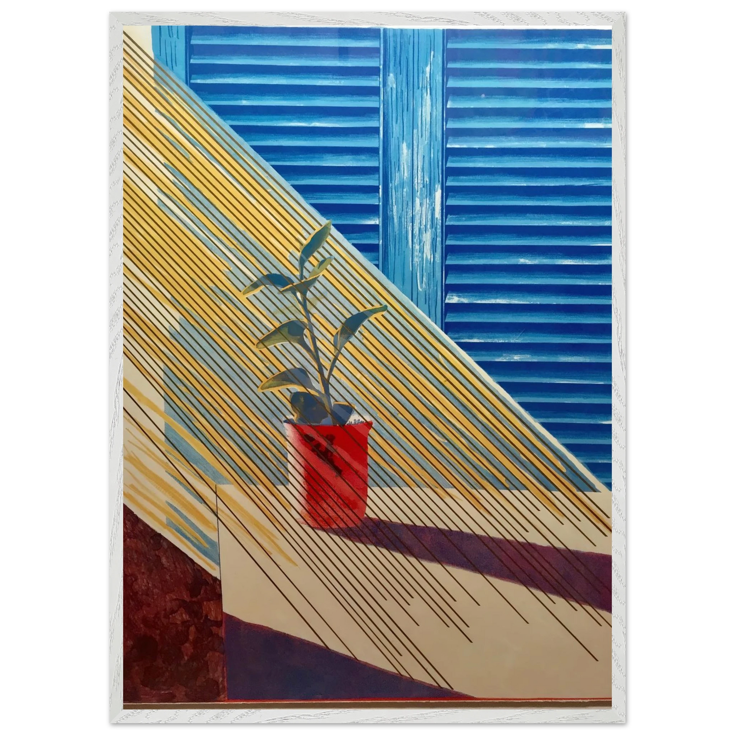 David Hockney - David Hockney Wall art - 30x45 cm / 12x18 inches - Premium Wooden Framed Poster With Fine Art Paper - Black frame