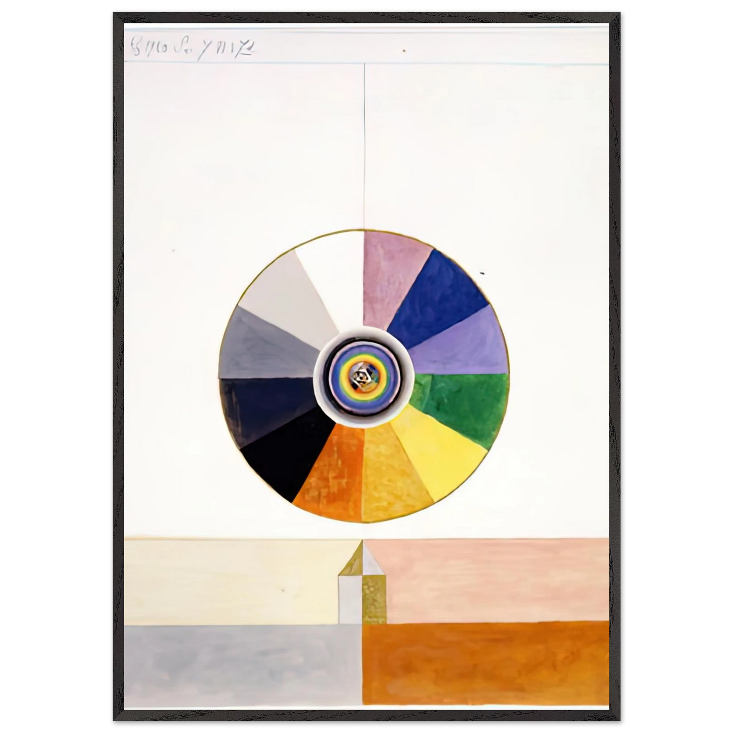Hilma af Klint - SERIES VII NO 7D 1920 Wall art - 30x40 cm / 12x16 inches - Premium Wooden Framed Poster With Fine Art Paper-canvas - Wood frame