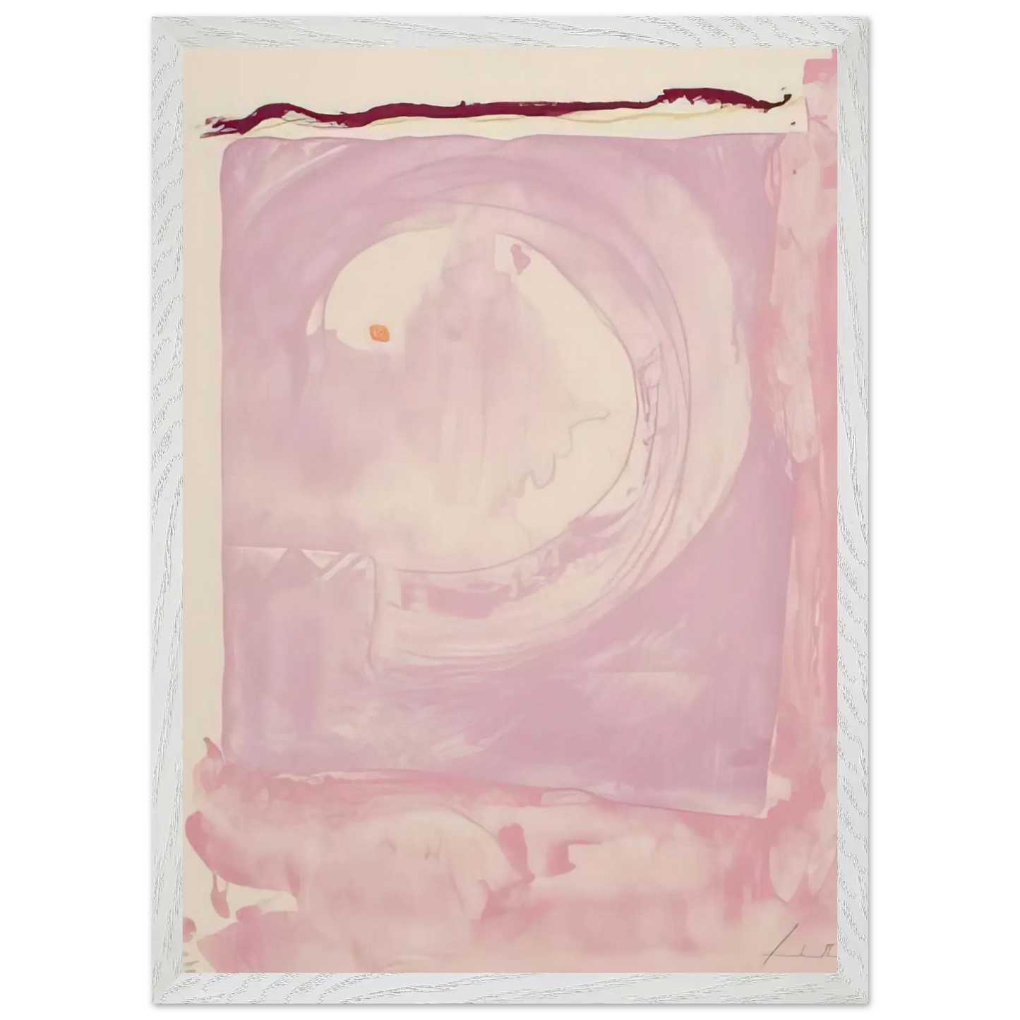 Helen Frankenthaler - Reflections IX - 1995 Wall art - 15x20 cm / 6x8 inches - Premium Wooden Framed Poster With Fine Art Paper - Black frame