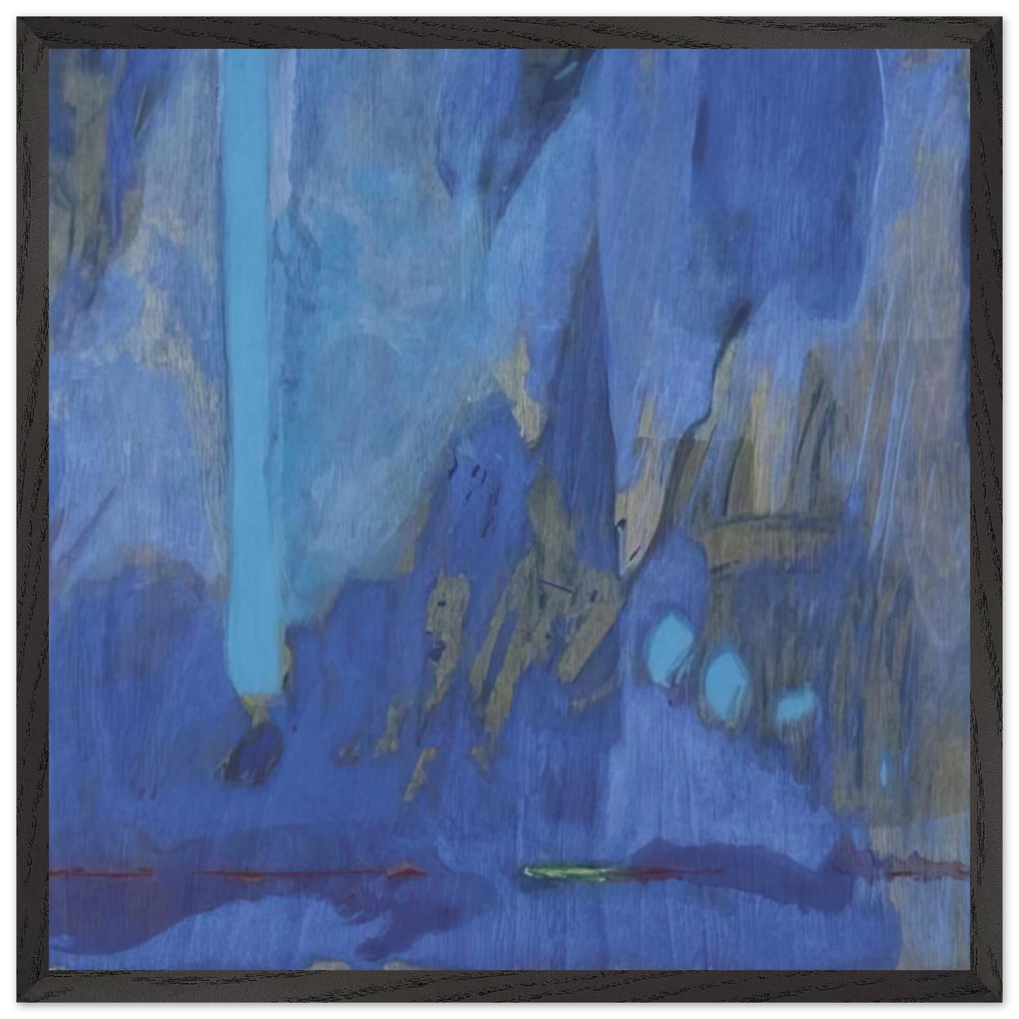 Helen Frankenthaler - Tales of Genji III - 1998 Wall art - 45x60 cm / 18x24 inches - Premium Wooden Framed Poster With Fine Art Paper-canvas - Black frame