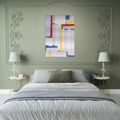 Relational Painting #55 - 1951 - Fritz Glarner Brushed Aluminum Print - 70x100 cm / 28x40 inches | Fritz Glarner Aluminum Print | Fritz Glarner Prints