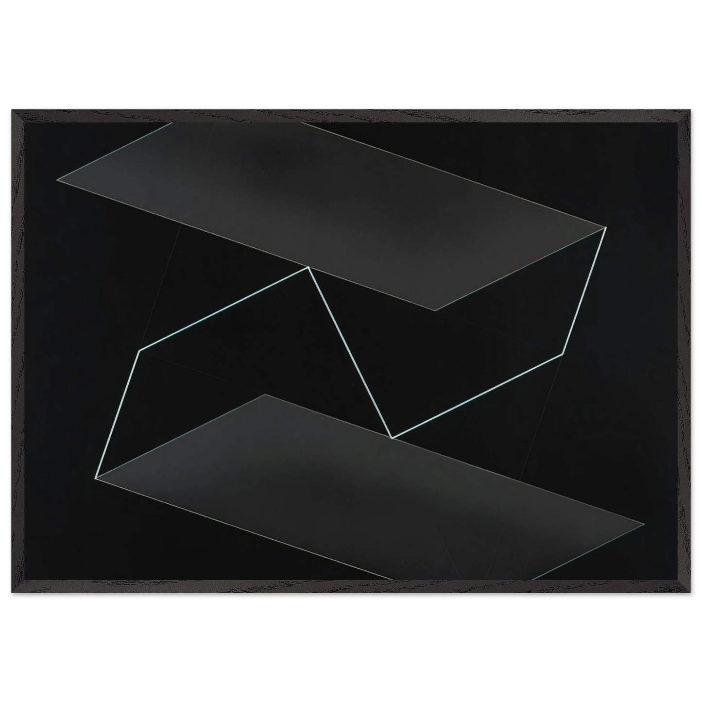 STRUCTURAL CONSTELLATION 1950 - Josef Albers 70x100 cm / 28x40 inches Framed Art Print – Black Wooden Frame
