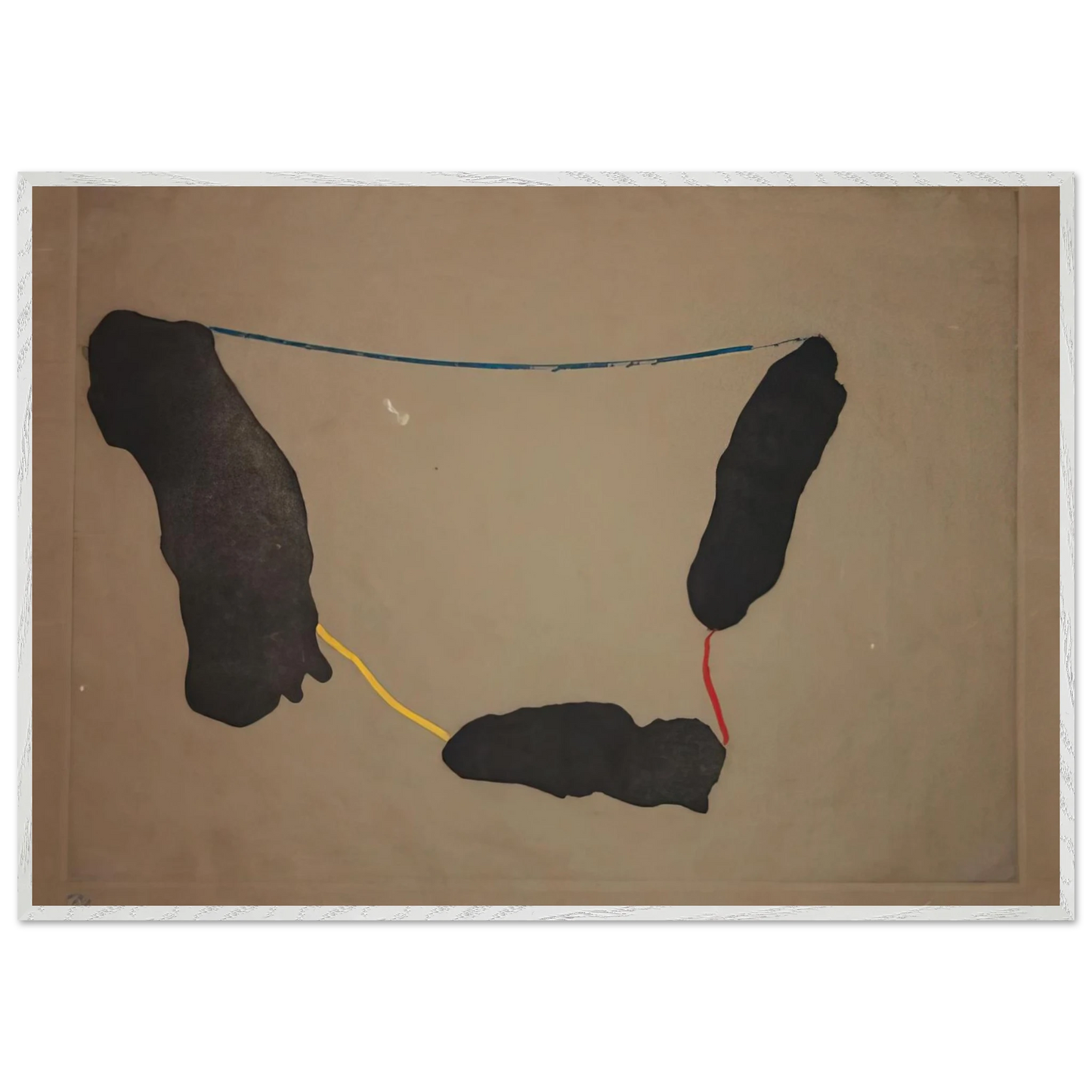 Helen Frankenthaler - Connected By Joy - 1973 Wall art - A1 (59.4 x 84.1  cm) - Premium Wooden Framed Poster With Fine Art Paper-canvas - Black frame