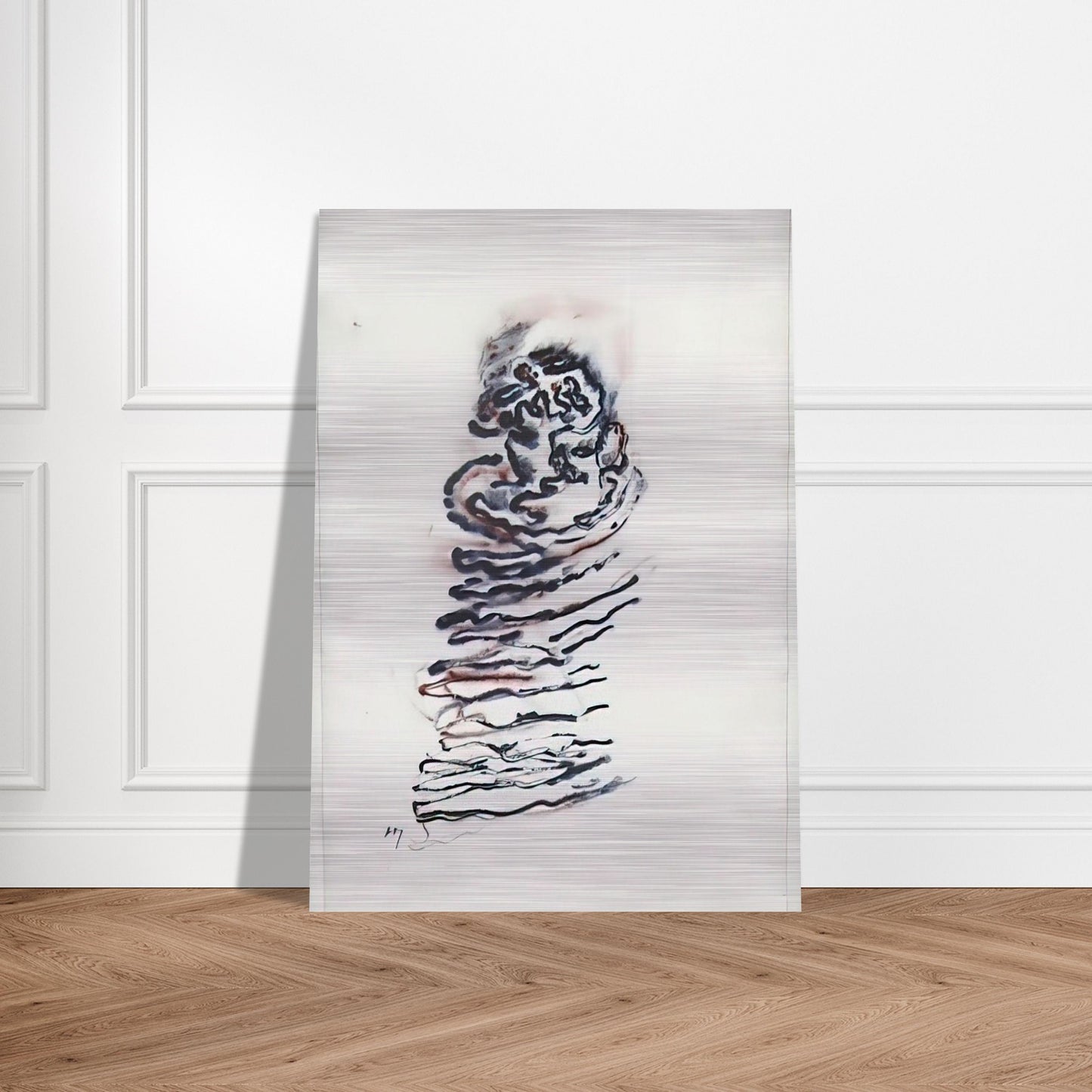UNTITLED 1970 - Henri Michaux Brushed Aluminum Print - 70x100 cm / 28x40 inches | Henri Michaux Aluminum Print | Henri Michaux Prints