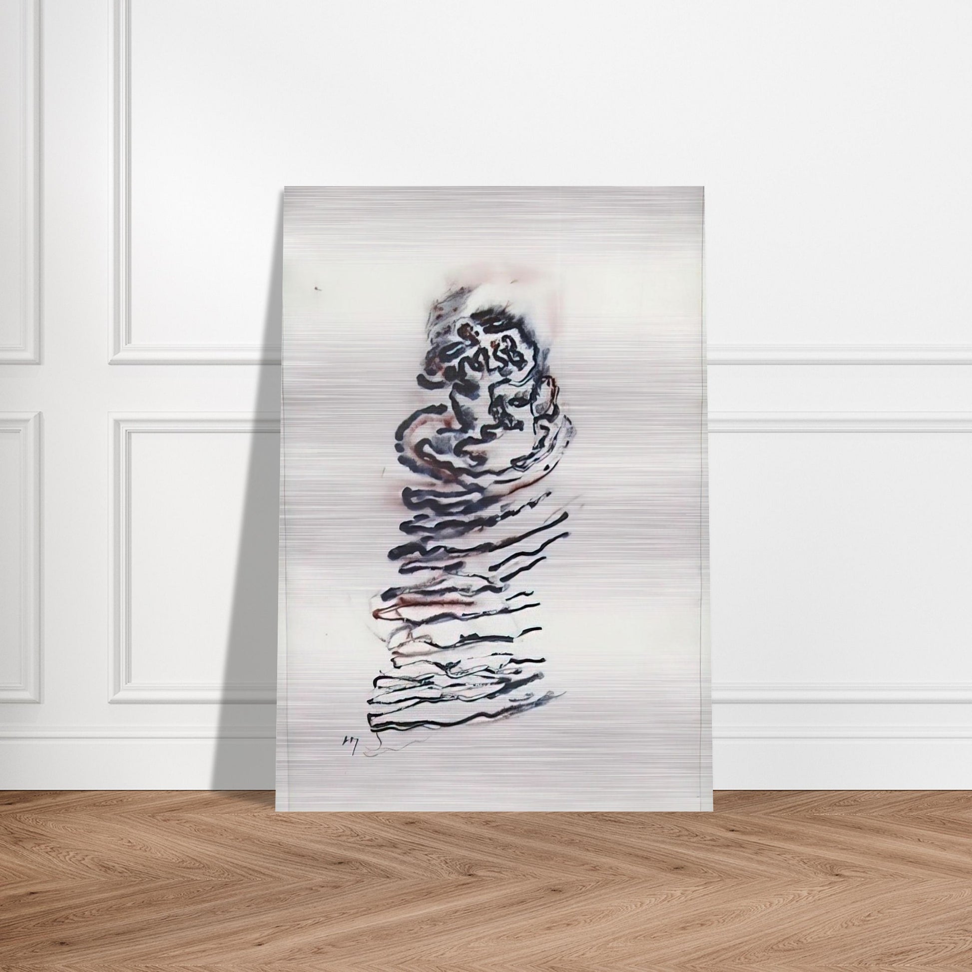 UNTITLED 1970 - Henri Michaux Brushed Aluminum Print - 70x100 cm / 28x40 inches | Henri Michaux Aluminum Print | Henri Michaux Prints