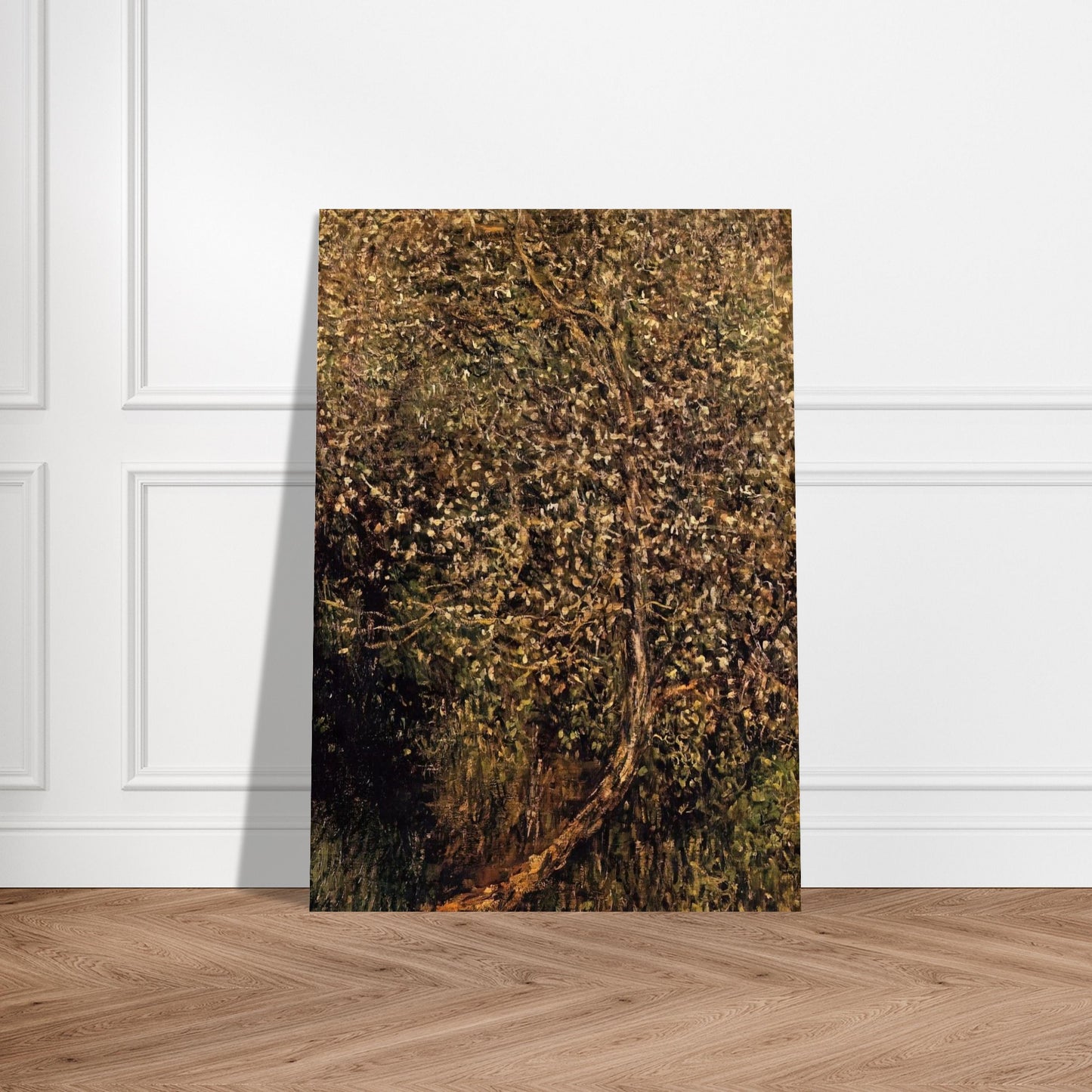 Apple Trees in Blossom by the Water - claude monet Brushed Aluminum Print - 70x100 cm / 28x40 inches | claude monet Aluminum Print | claude monet Prints