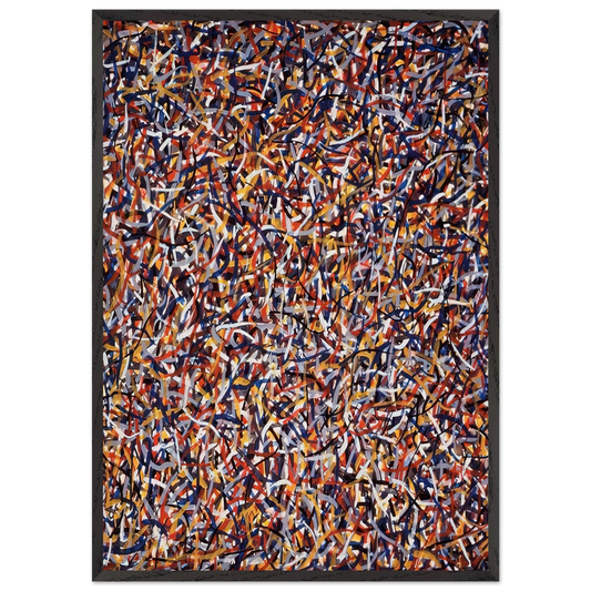 Not Straight Brushstrokes in All Directions - Sol LeWitt 70x100 cm / 28x40 inches Framed Art Print – Black Wooden Frame