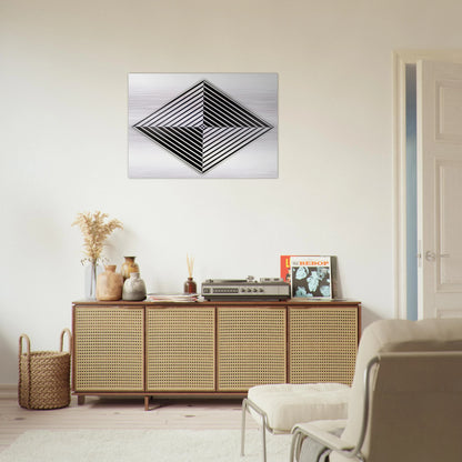 Black and White - 1952 - Carmen Herrera Brushed Aluminum Print - 70x100 cm / 28x40 inches | Carmen Herrera Aluminum Print | Carmen Herrera Prints