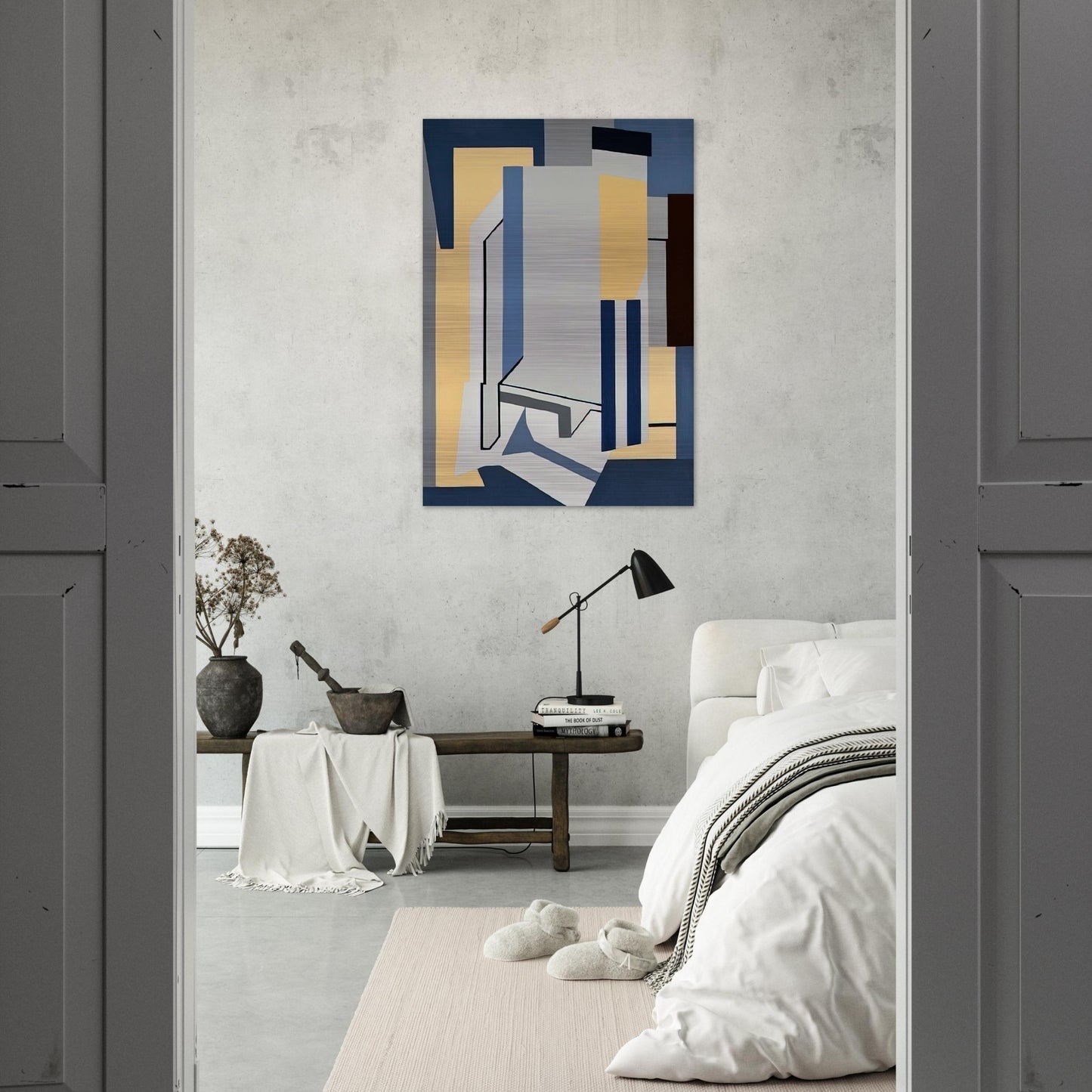 St. Ann Street - 1954 - Ralston Crawford Brushed Aluminum Print - 70x100 cm / 28x40 inches | Ralston Crawford Aluminum Print | Ralston Crawford Prints