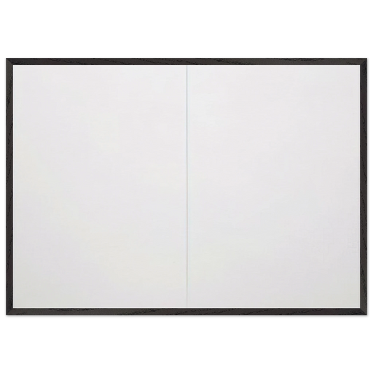 WHITE PAINTING TWO PANEL 1951 - Robert Rauschenberg 70x100 cm / 28x40 inches Framed Art Print – Black Wooden Frame