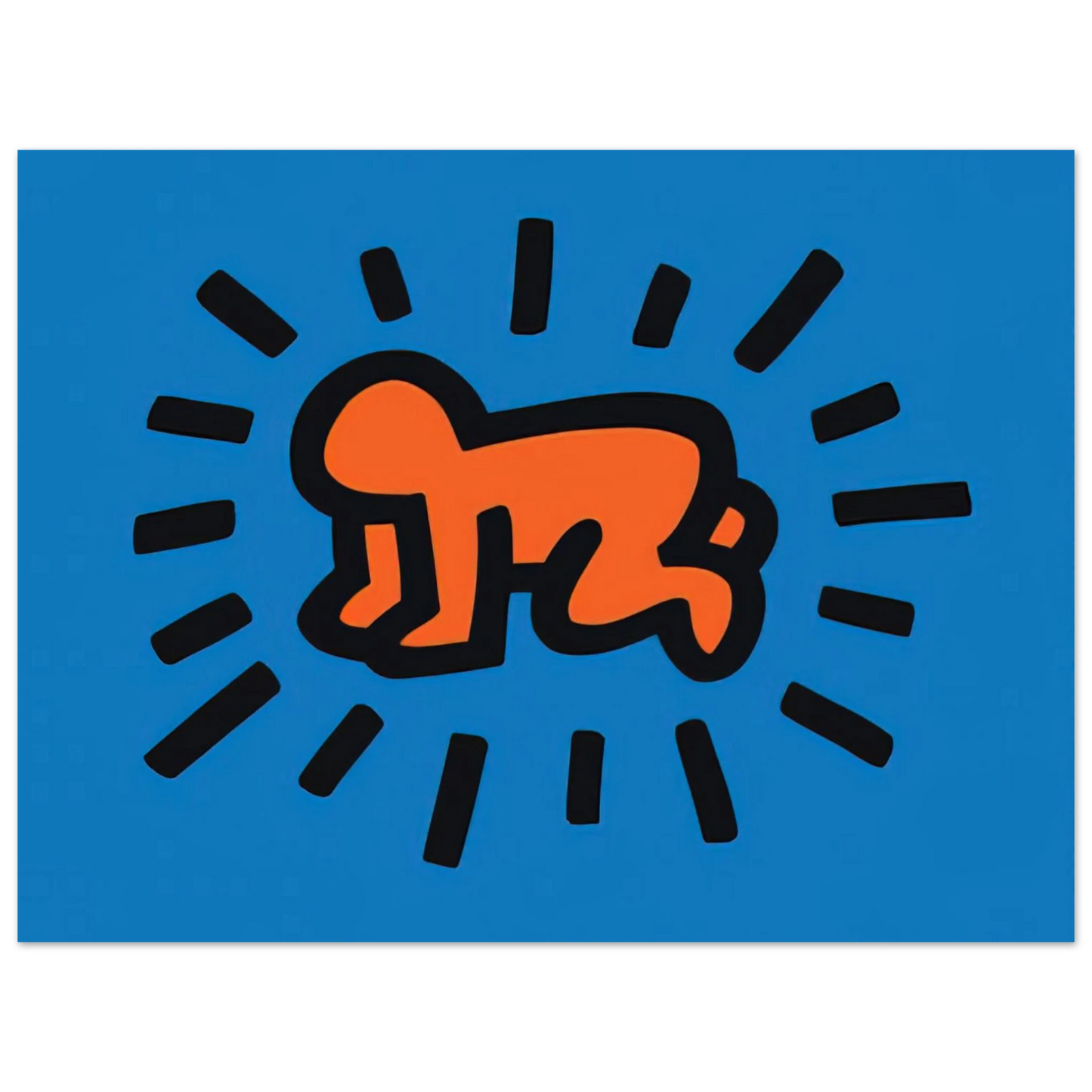 Keith Haring - RADIANT BABY FROM ICONS SERIES 1990  75x100 cm / 30x40inches Fine Art Poster | Keith Haring Art For Sale