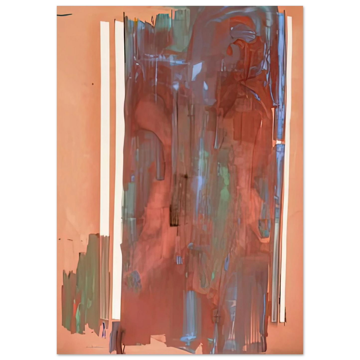 Helen Frankenthaler - Plexus, 1976- Wall Art - 60x80 cm / 24x32 inches - Premium Wooden Framed Poster With Fine Art Paper-canvas - Wood frame