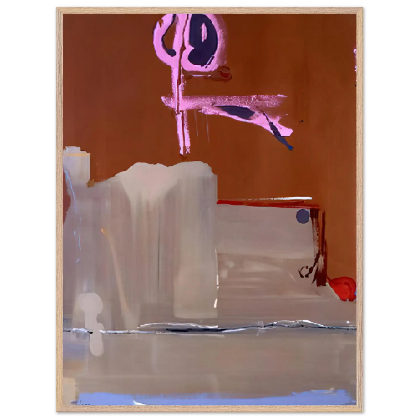 Helen Frankenthaler - Captain s Watch - 1986 Wall art - 27x35 cm / 11x14 Inches - Premium Wooden Framed Poster With Fine Art Paper - White frame