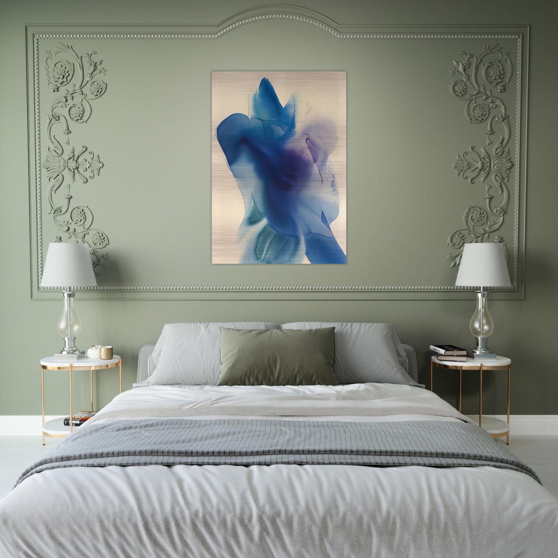 Phenomena Astral Blue - Paul Jenkins Brushed Aluminum Print - 70x100 cm / 28x40 inches | Paul Jenkins Aluminum Print | Paul Jenkins Prints