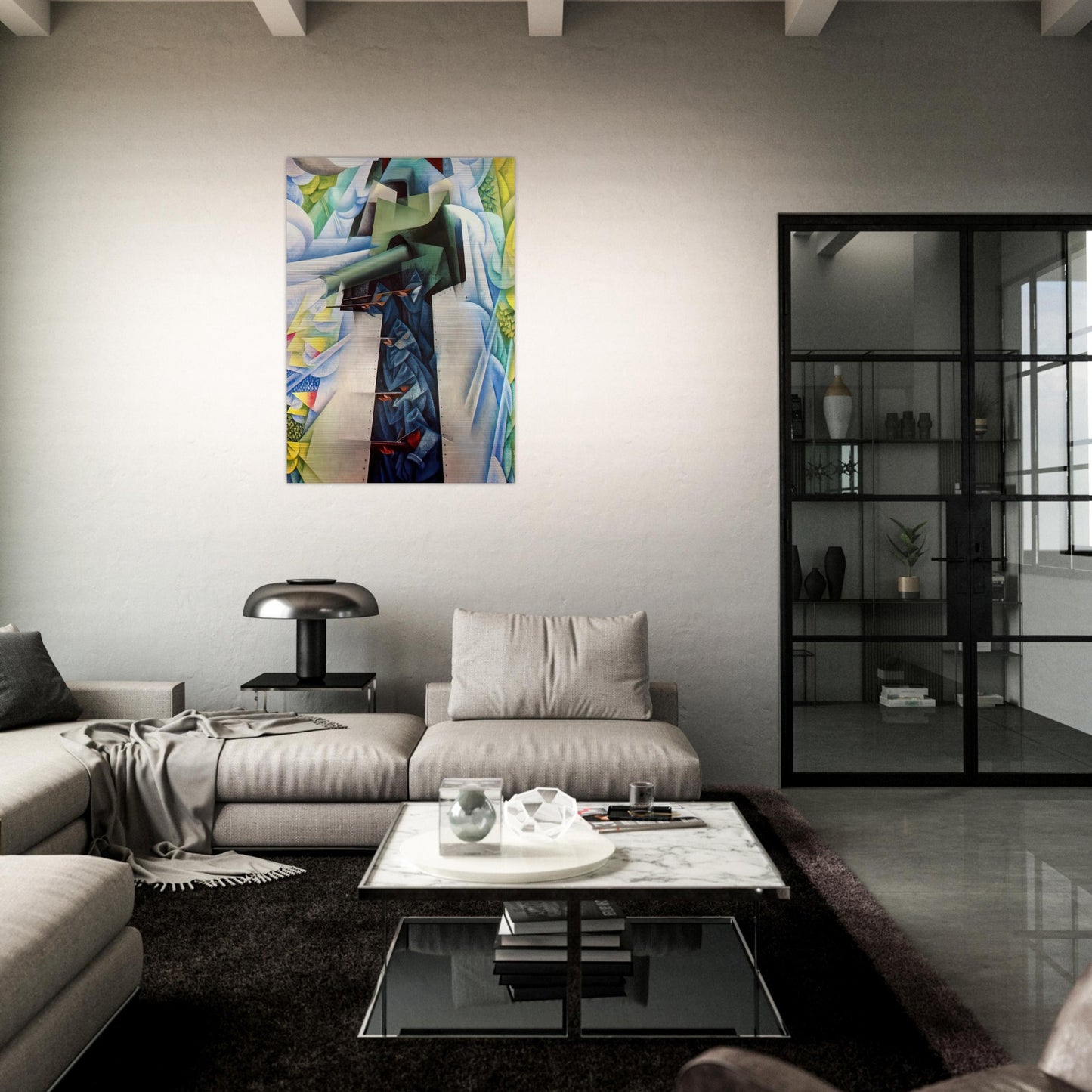 ARMTRAIN - Carlo Carra Brushed Aluminum Print - 70x100 cm / 28x40 inches | Carlo Carra Aluminum Print | Carlo Carra Prints