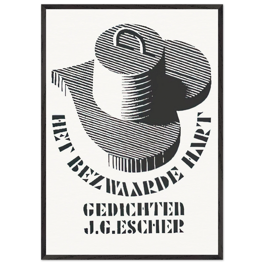 ESCHER 26 - MC Escher 70x100 cm / 28x40 inches Framed Art Print – Black Wooden Frame | Maurits Cornelis Escher Prints