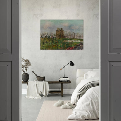 DONJON STREET - Maurice Utrillo Brushed Aluminum Print - 70x100 cm / 28x40 inches | Maurice Utrillo Aluminum Print | Maurice Utrillo Prints