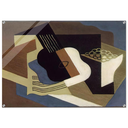 GUITAR AND FRUIT DISH 1919 - Juan Gris Acrylic Print - 70x100 cm / 28x40″ inches | Juan Gris Wall Art | Juan Gris Prints