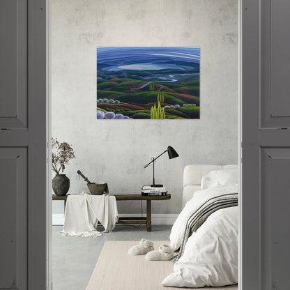 Umbria primavera - 1945 - Gerardo Dottori Brushed Aluminum Print - 70x100 cm / 28x40 inches | Gerardo Dottori Aluminum Print | Gerardo Dottori Prints