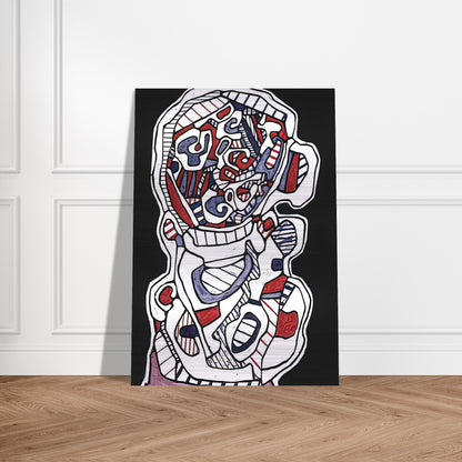 TEA VII - Jean Dubuffet Brushed Aluminum Print - 70x100 cm / 28x40 inches | Jean Dubuffet Aluminum Print | Jean Dubuffet Prints