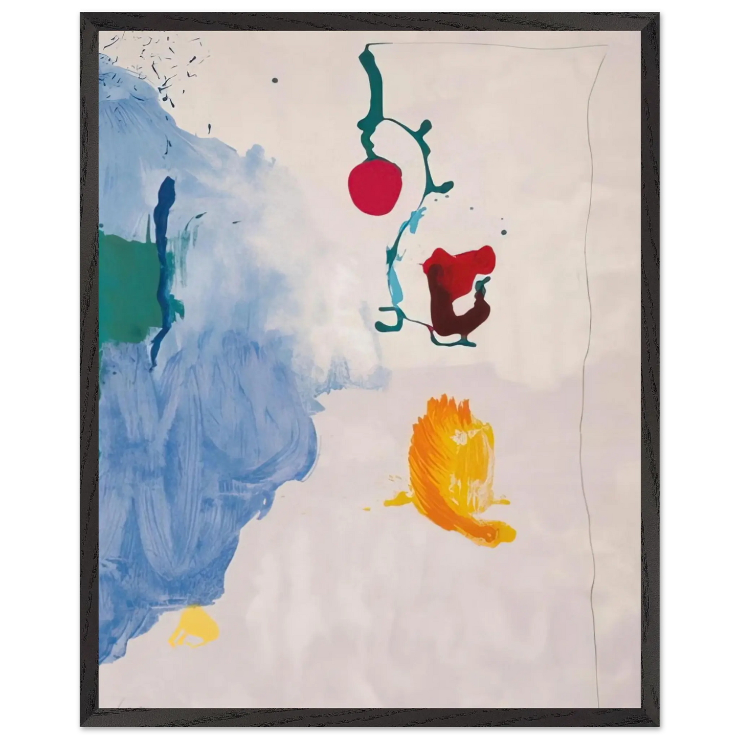 Helen Frankenthaler - Eve - 1995 Wall art - 13x18 cm / 5x7 Inches - Premium Wooden Framed Poster With Fine Art Paper - White frame