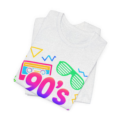 Música de la vieja escuela de los 90: ambiente arcade, clásico vintage de los 90. Camiseta retro de los 90 con la frase "Amo los años noventa".