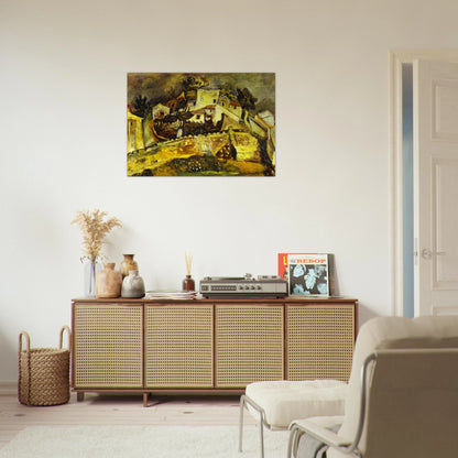 LANDSCAPE AT CAGNES - Chaim Soutine Brushed Aluminum Print - 70x100 cm / 28x40 inches | Chaim Soutine Aluminum Print | Chaim Soutine Prints