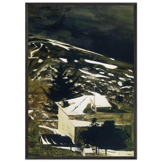 WOLF MOON 1975 - Andrew Wyeth 70x100 cm / 28x40 inches Framed Art Print – Black Wooden Frame