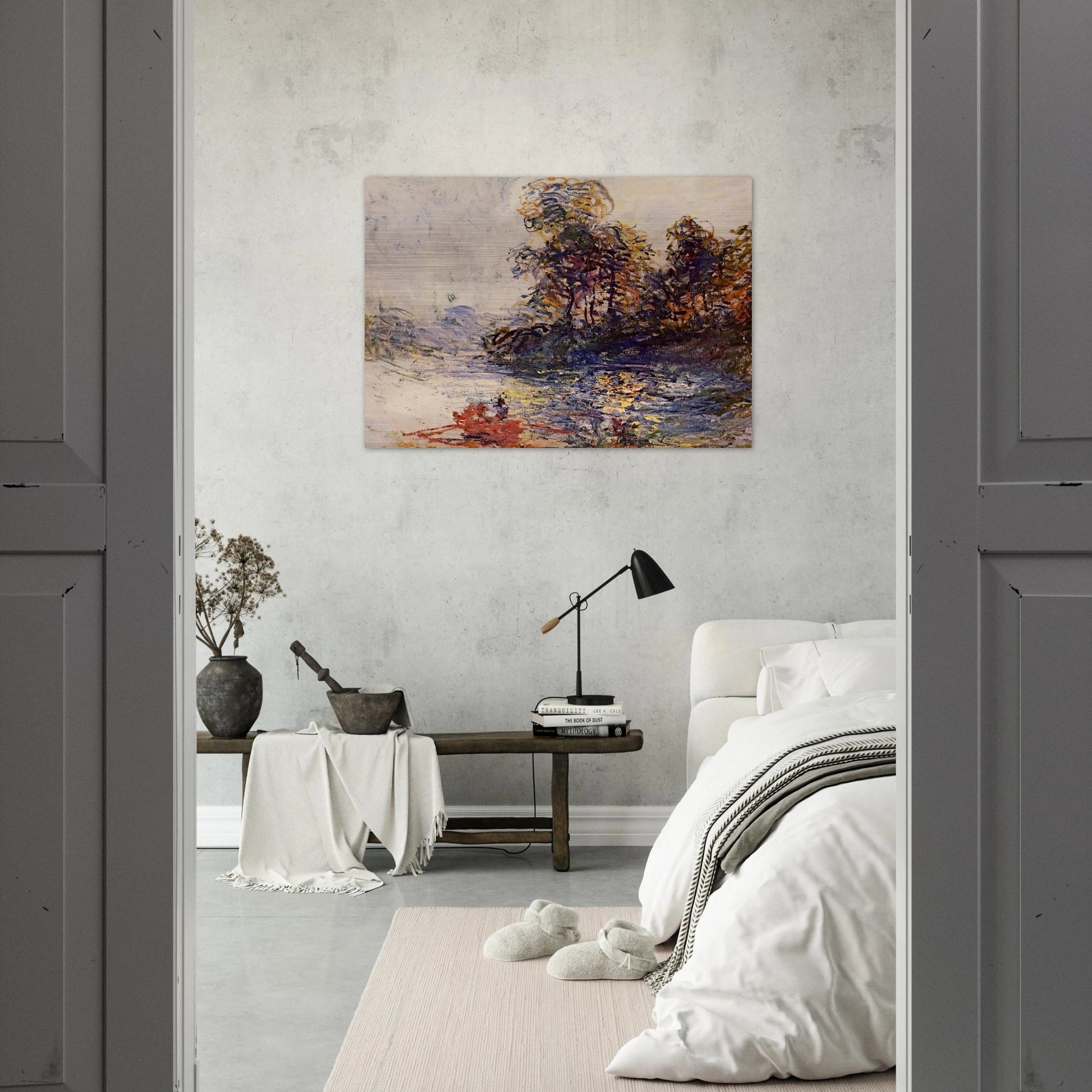 The River - claude monet Brushed Aluminum Print - 70x100 cm / 28x40 inches | claude monet Aluminum Print | claude monet Prints
