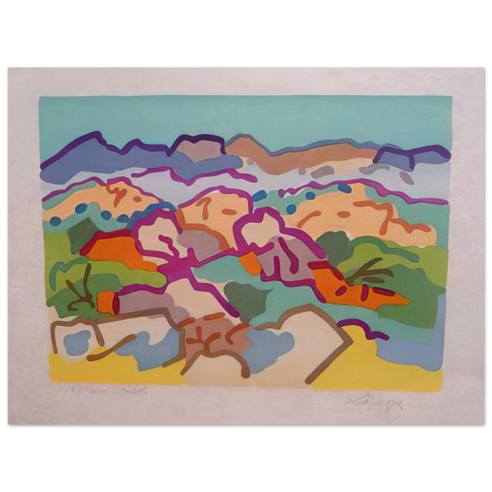 Charles Lapicque - Campagne grecque - 1964  75x100 cm / 30x40inches Fine Art Poster