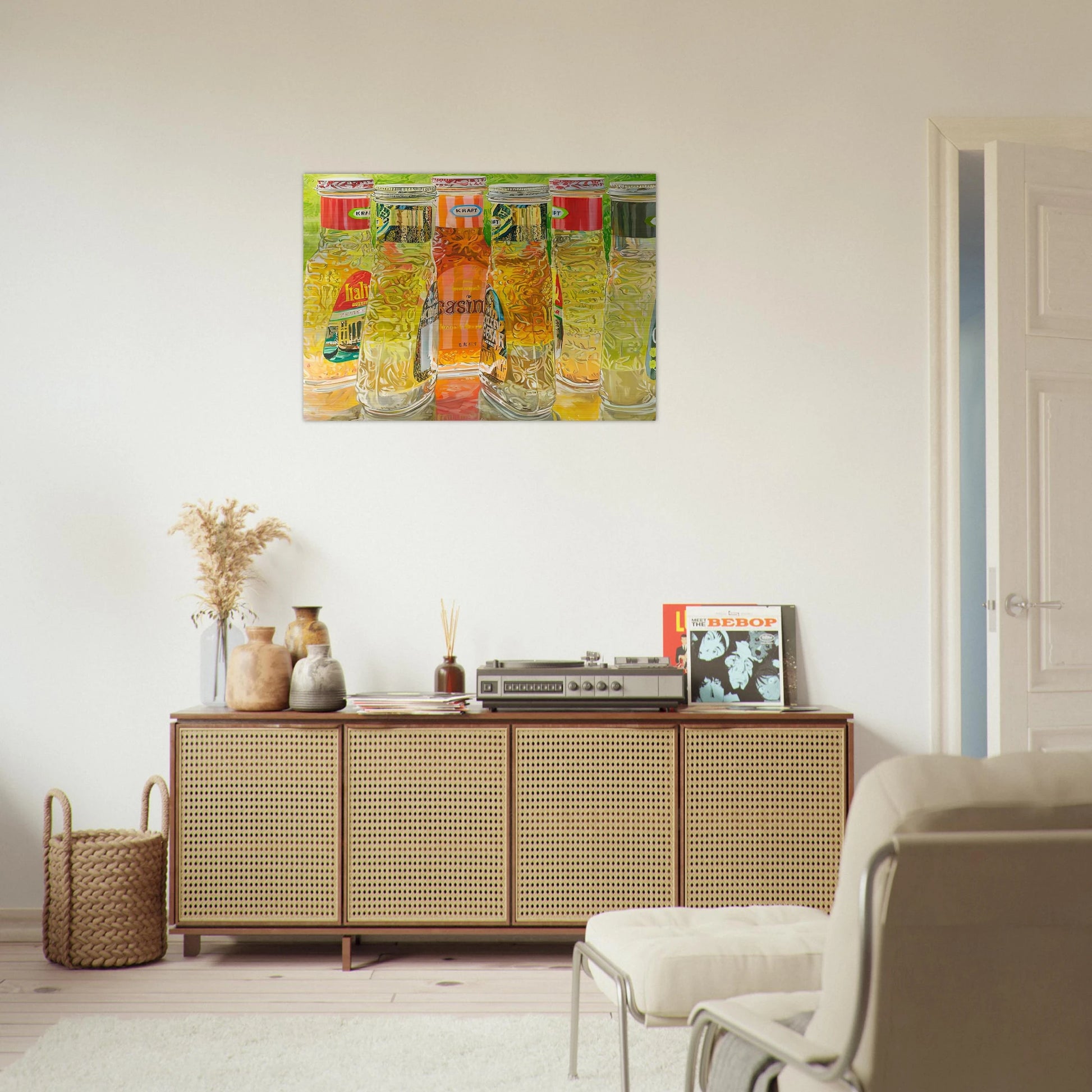 KRAFT SALAD DRESSING 1973 - Janet Fish Brushed Aluminum Print - 70x100 cm / 28x40 inches | Janet Fish Aluminum Print | Janet Fish Prints