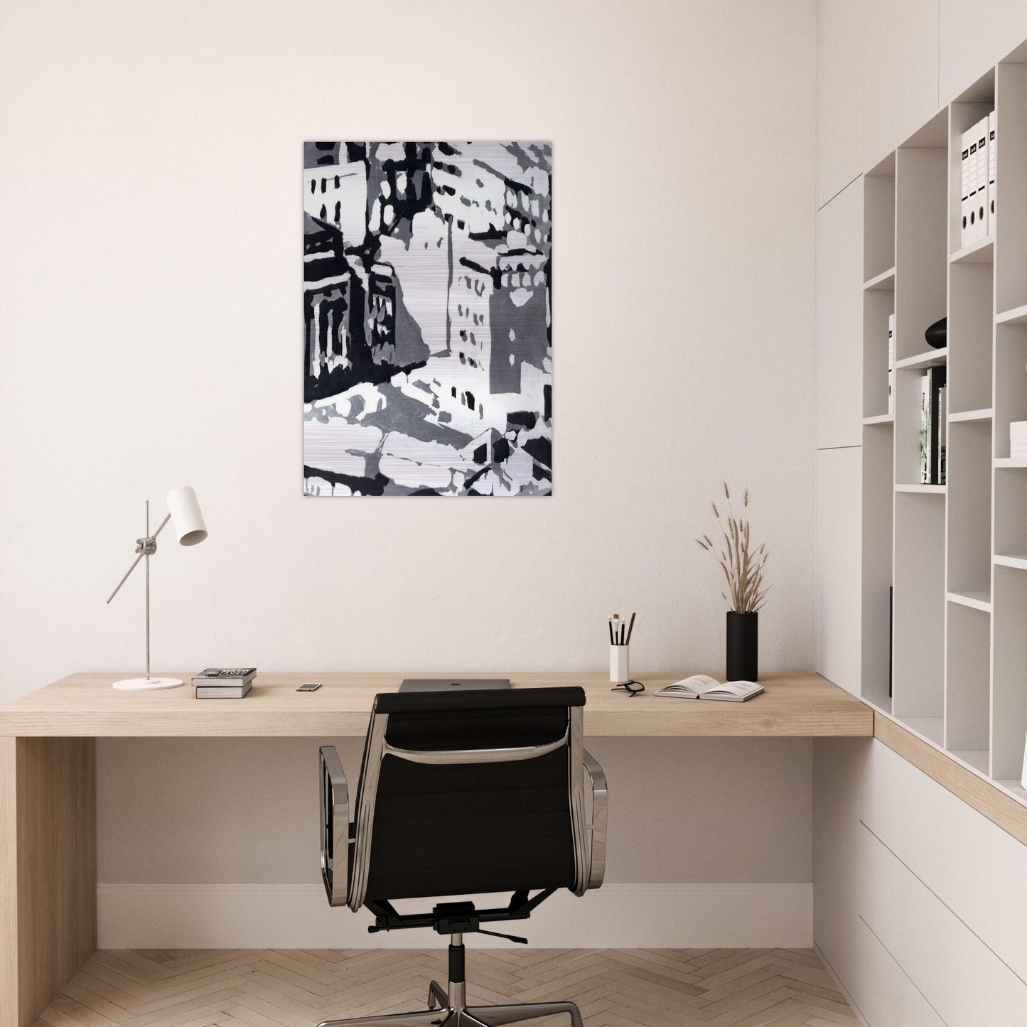 TOWNSCAPE 1969 1 - Gerhard Richter Brushed Aluminum Print - 70x100 cm / 28x40 inches | Gerhard Richter Aluminum Print | Gerhard Richter Prints