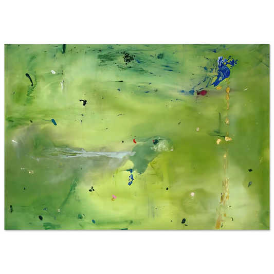Helen Frankenthaler - A Green Thought in a Green Shade - 1981 Wall art - 13x18 cm / 5x7 Inches - Fine Art Poster - -