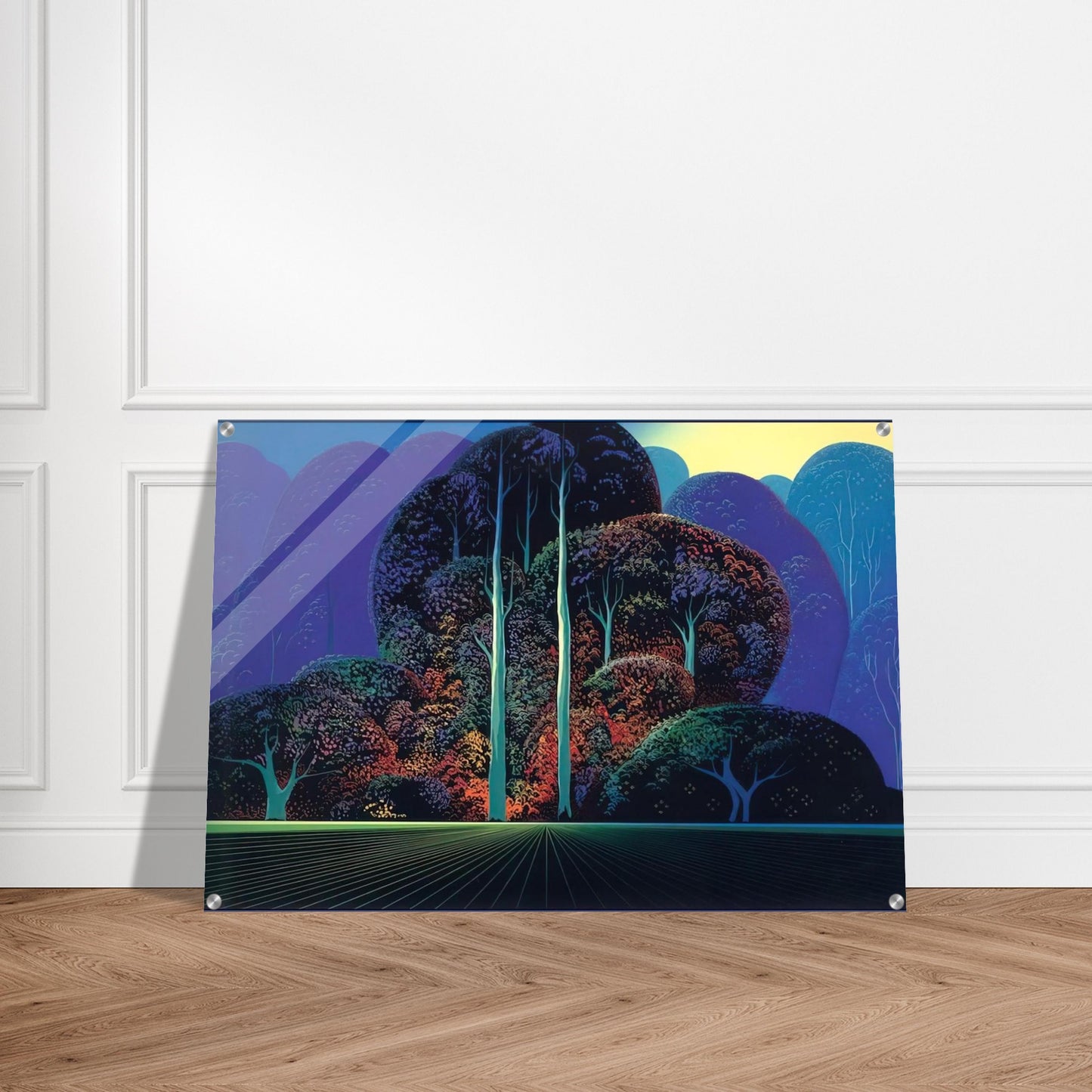 Softening Shades of Twilight - Eyvind Earle Acrylic Print - 70x100 cm / 28x40″ inches | Eyvind Earle Wall Art | Eyvind Earle Prints