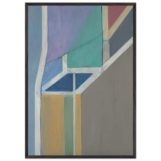 Ocean Park 19 - Richard Diebenkorn 70x100 cm / 28x40 inches Framed Art Print – Black Wooden Frame
